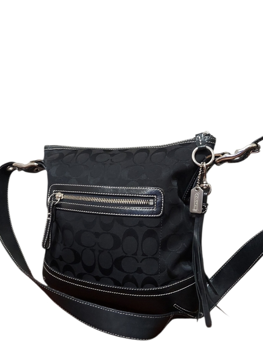 Coach Y2K 2000 Soho Monogram Jacquard & Leather Shoulder Bag Like New No. 9362